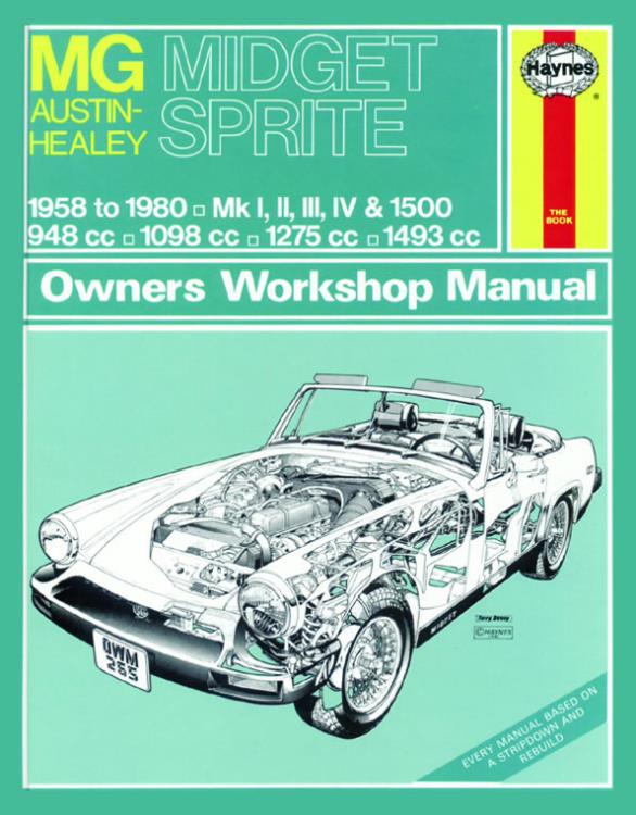 up to W Workshop Manual 58-80 0265 Haynes MG Midget & Austin-Healey Sprite 