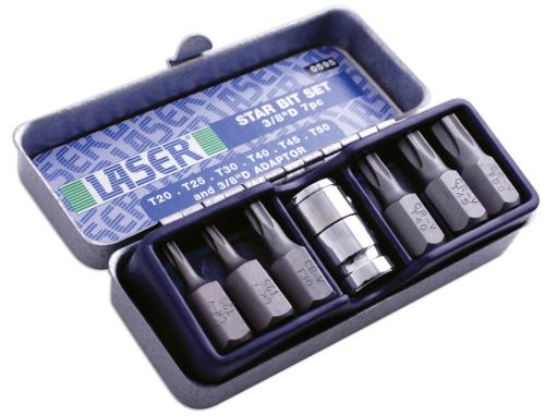 Laser Tools Star Bit Set 7 Peices T20 T25 T30 T40 T45 T50 0595LT - 0595Image2.jpg