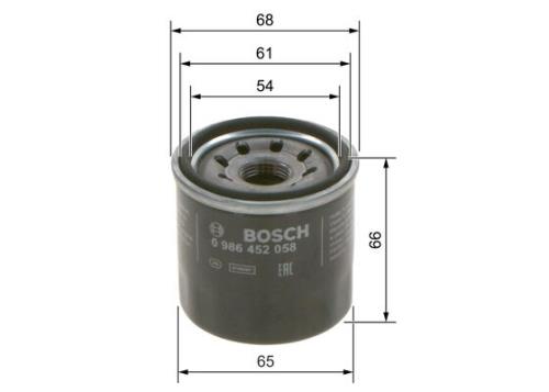 Bosch Car Oil Filter (Screw in filter) Chevrolet Daihatsu Suzuki Opel P2058 986452058 - 0986452058PHANWHCO00MM.jpg