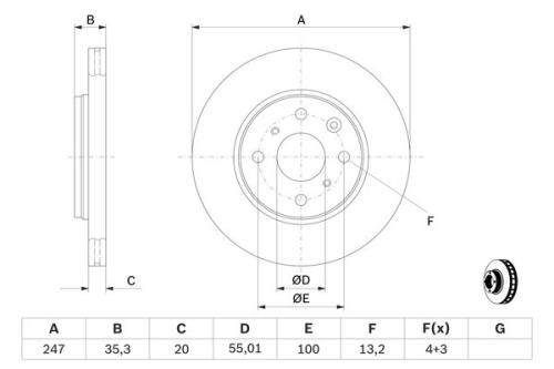 Bosch Pair of Front Brake Discs (Ventilated and Balanced) BD1105 986479239 - 0986479239DRFRWHCO00MM.jpg