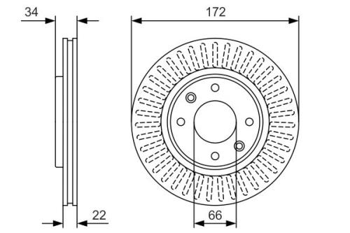 Bosch Pair of Front Brake Discs Ventilated (Citroen Opel Peugeot) BD1983 0986479R63 - 0986479R63DRFRWHCO00MM.jpg