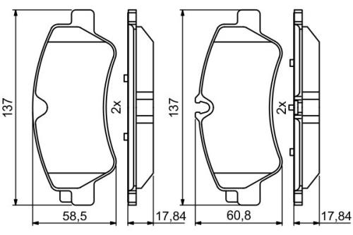 Bosch Ford Rear Brake Disc Brake Pad Set with Shims BP1970 986494796 - 0986494796DRFRWHCO00MM.jpg