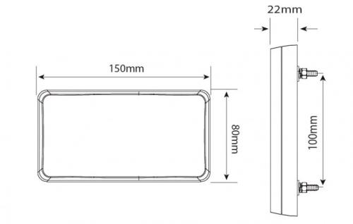 RECTANGULAR LED 12V Stop / Tail / Indicator / Reflector - 151BARBTP - 100_large.jpg