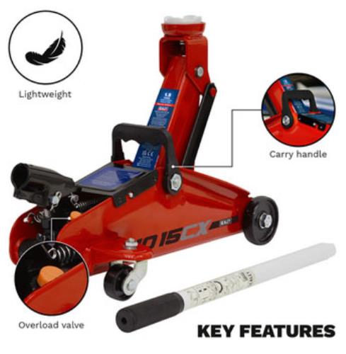 Sealey 1.5 Tonne Short Chassis Trolley Jack 1015CX-SEA - 1015CXImage4.jpg