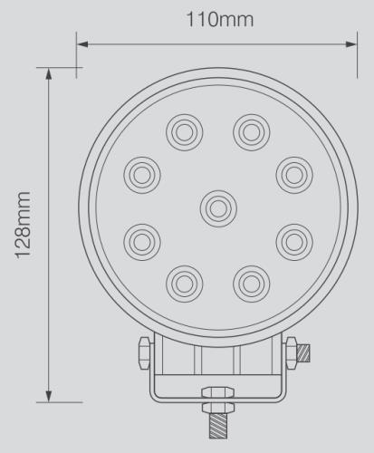 LED Autolamps High-Powered Round Flood Lamp 11127BMLED - 11127BMLED_1.jpg