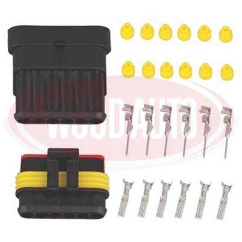 Wood Auto 6 Way Superseal Male Plus Female Connector Kit EC5815-WA - 134283l.jpg