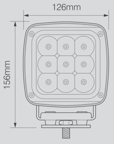 LED Autolamps Heavy-Duty Square SPOT Lamp 13545SBMLED - 13545SBMLED_1.jpg