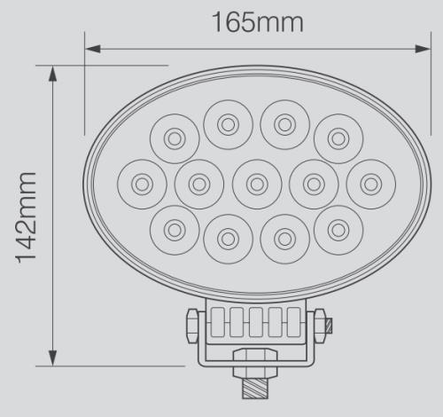 LED Autolamps Black High-Powered Oval Flood Lamp 16565BMLED - 16565BMLED_1.jpg