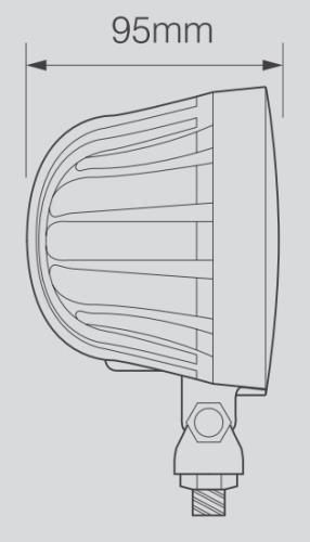 LED Autolamps Black High-Powered Oval Flood Lamp 16565BMLED - 16565BMLED_2.jpg