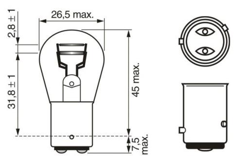 Bosch 12v Basic ECO Bulb Halogen P21/4W BAZ15 1987302813 - 1987302215FRWHCO00MM.jpg