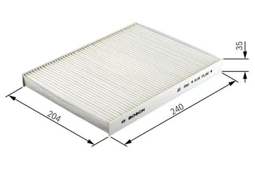 Bosch Air Filter (Buick Chevrolet Daewoo GMC Vauxhall Opel) M2004 1987432004 - 1987432004PHANWHCO00MM.jpg