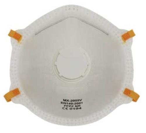 Sealey FFP2 Face Mask with Valve - Pack of 12 2005V/12-SEA - 2005V12Image1.jpg