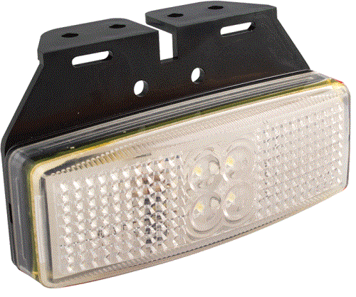 LED Multivolt front marker lamp c/w horozontal bkt - BE01491WBTP - 368_large.gif