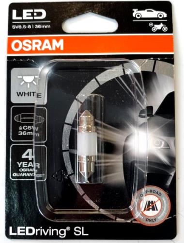 Osram LEDriving SL C5W 6418 White LED replacement C5W Bulb 6418DWP - 6418DWPImage1.jpg