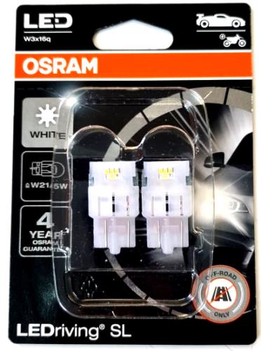 Osram LEDriving SL W21W/5W White replacement W21/5W Bulb 7515DWP - 7515DWPImage1.jpg