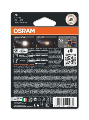 Osram LEDriving SL W21W/5W White replacement W21/5W Bulb 7515DWP - 7515DWPImage4.jpg
