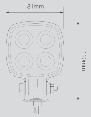 LED Autolamps Black Compact Square Work Lamp 8112BMLED - 8112BMLED_1.jpg