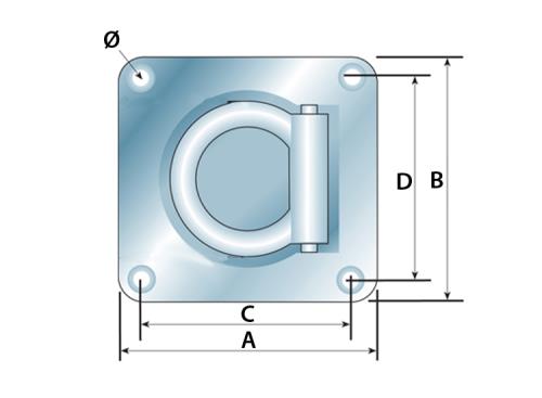 Maypole Single Recessed Lashing Ring with Zinc Plated Finish MP81407B - 81407b_drawing.jpg