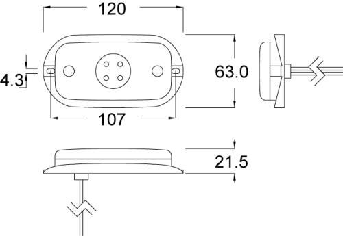 Maypole Perei 12/24V Red LED Rear Marker Lamp/Marker Light FM20 MP8173 - 8171B_8172B_8173B.jpg