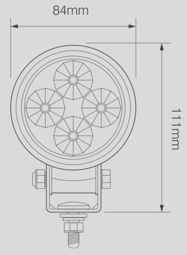 LED Autolamps Black Compact Round Work Lamp 8312BMLED - 8312BMLED_1.jpg