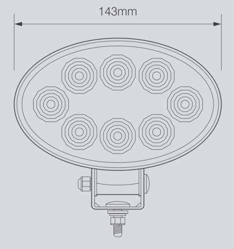 LED Autolamps Black OVAL Flood Lamp 8 x 3W LEDs 8324BMLED - 8324BMLED_1.jpg