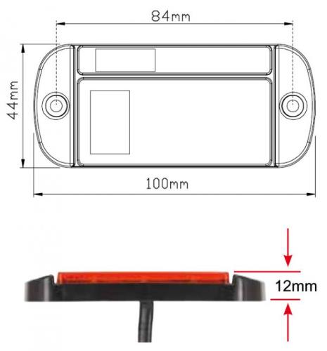 Rear End Ouline Marker L.E.D. multivolt red - 44RMEBTP - 85_large.jpg