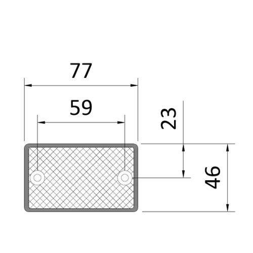 Maypole 2x Reflex Side Amber Reflectors with Mounting Holes MP8723 - 8721_8722_8723_drawing.jpg