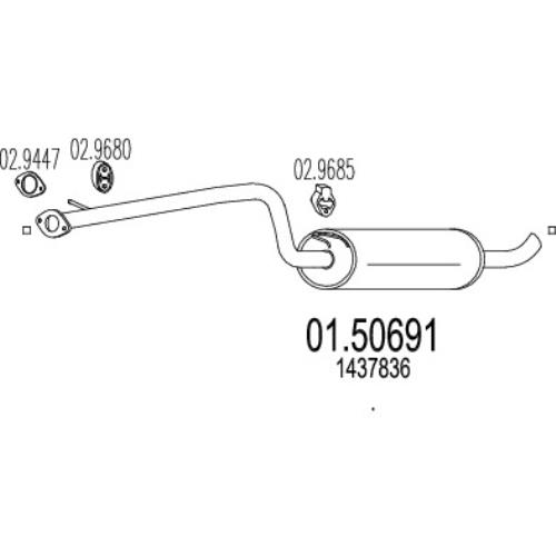MTS Exhaust End Silencer Ford Transit Connect Back Box 01.50691-MTS - A0150691.jpg