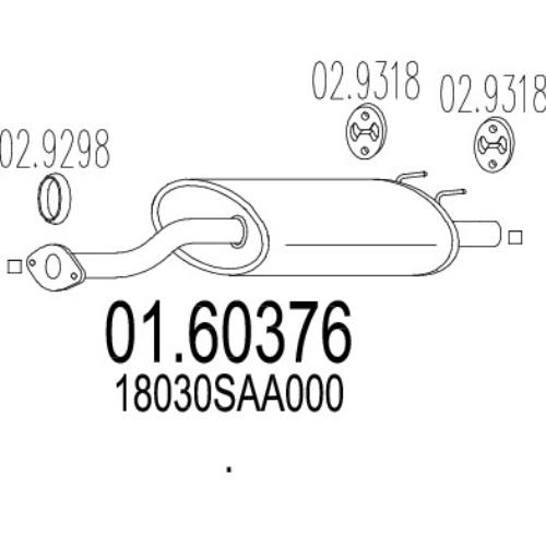 MTS Exhaust Honda Jazz End Silencer Back Box 01.60376-MTS - A0160376.jpg