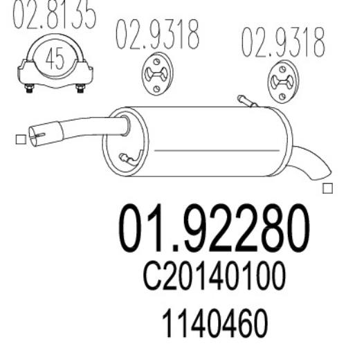 MTS Exhaust End Silencer Ford Mazda Back Box 01.92280-MTS - A0192280.jpg