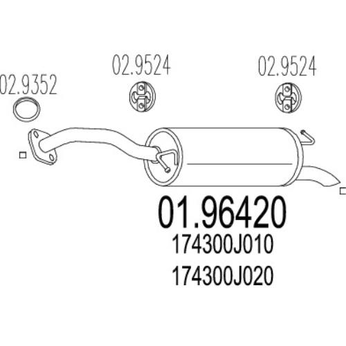 MTS Exhaust Toyota Yaris End Silencer Back Box 01.96420-MTS - A0196420.jpg