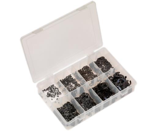 Sealey E-Clip Retainer Assortment 800pc Metric AB012ER - AB012ERImage1.jpg