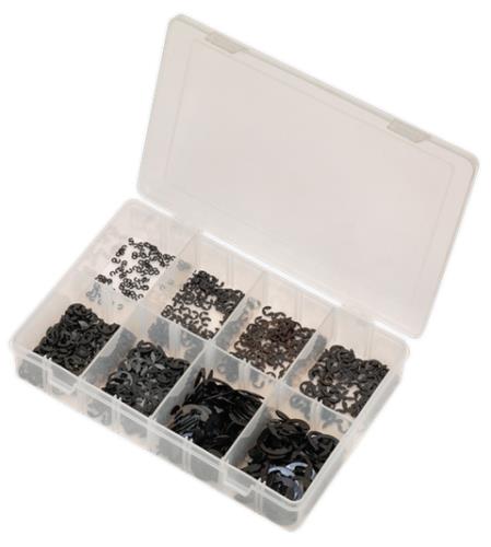 Sealey E-Clip Retainer Assortment 800pc Metric AB012ER - AB012ERImage4.jpg