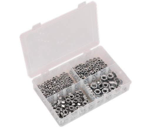 Sealey Steel Nut Assortment 370pc M5-M10 DIN 934 Metric AB028SN - AB028SNImage1.jpg