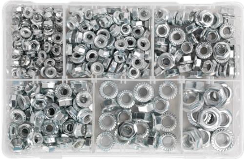 Sealey Flange Nut Assortment 390pc M5-M12 Serrated DIN 6923 Metric AB031FN - AB031FNImage3.jpg