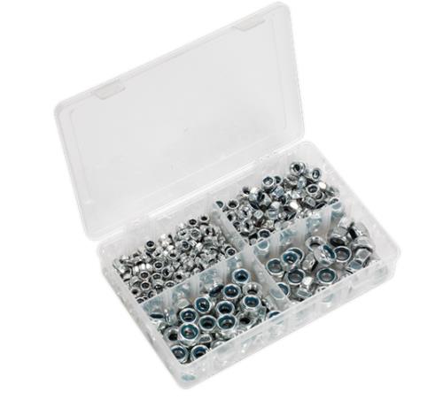 Sealey Nylon Lock Nut Assortment 300pc M6-M12 DIN 982 Metric AB032LN - AB032LNImage1.jpg