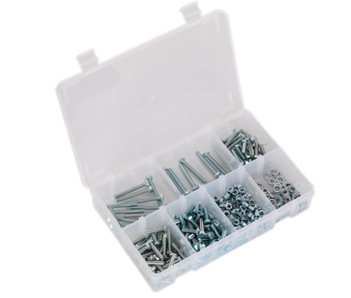 Sealey Setscrew, Nut & Washer Assortment 444pc High Tensile M5 Metric AB049SNW - AB049SNWImage1.png