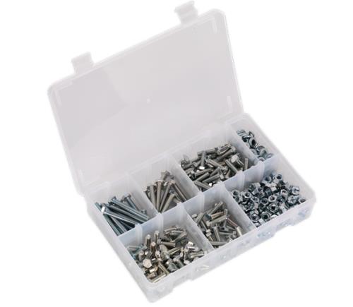 Sealey Setscrew, Nut & Washer Assortment 408pc High Tensile M6 Metric AB050SNW - AB050SNWImage1.jpg