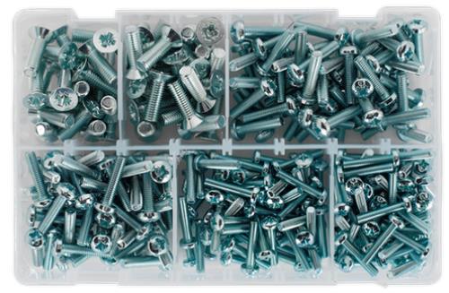 Sealey Machine (Body) Screw Assortment 264pc M5-M8 Countersunk DIN 965Z & Pan Head DIN 7985Z Pozi - Metric AB054MS - AB054MSImage3.jpg