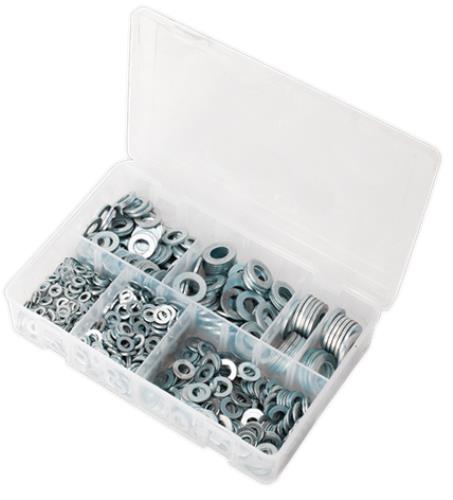 Sealey Flat Washer Assortment 1070pc M5-M16 Form A Metric DIN 125 AB055WA - AB055WAImage4.jpg