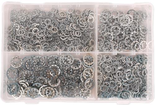 Sealey Lock Washer Assortment 1000pc Serrated Internal M5-M10 Metric DIN 6798J AB057LW - AB057LWImage3.jpg