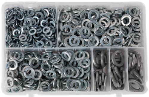 Sealey Spring Washer Assortment 1010pc M6-M16 Metric Zinc DIN 127B AB058SW - AB058SWImage3.jpg