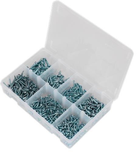 Sealey Self Drilling Screw Assortment 500pc Pan Head Phillips Zinc D7504N AB060SDS - AB060SDSImage4.jpg