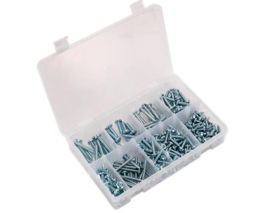 Sealey Self Tapping Screw Assortment 305pc Pan Head Pozi Zinc DIN 7981CZ AB064STPP - AB064STPPImage1.jpg