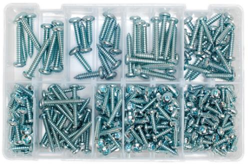 Sealey Self Tapping Screw Assortment 305pc Pan Head Pozi Zinc DIN 7981CZ AB064STPP - AB064STPPImage3.jpg