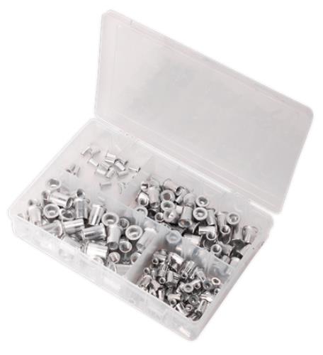 Sealey Threaded Insert (Rivet Nut) Assortment 200pc M4-M8 Splined Metric AB073TI - AB073TIImage4.jpg