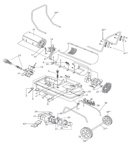 Sealey Space Warmer® Paraffin/Kerosene/Diesel Heater 125,000Btu/hr AB1258 - AB1258Image2.jpg