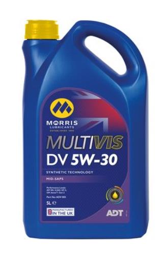 Morris Lubricants Mulitvis ADT DV 5w30 4 Stroke Engine Oil 5 Litre ADV005-MOR - ADV005Morris_Multivis_ADT_DV_5W-30-5L.jpg