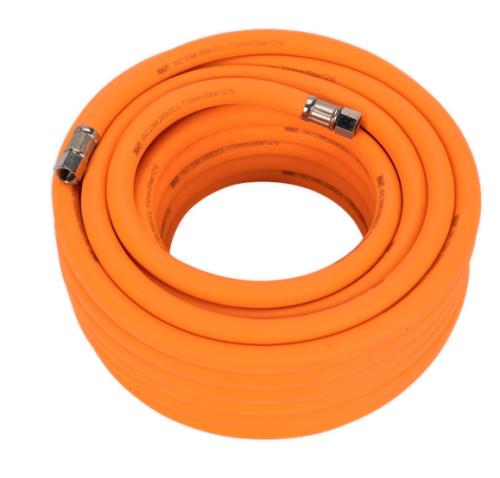 Sealey Air Hose 15m x Ø10mm Hybrid High Visibility with 1/4"BSP Unions AHHC1538 - AHHC1538Image1.jpg