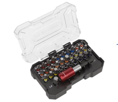 Sealey 32 Piece Colour-Coded Bit Set (Slotted Phillips Pozi TRX Hex) AK2110-SEA - AK2110Image1.jpg